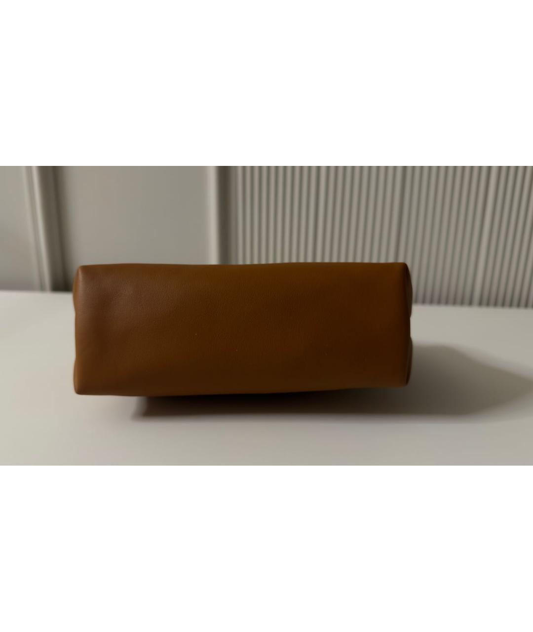 LONGCHAMP Коричневая кожаная сумка через плечо, фото 4