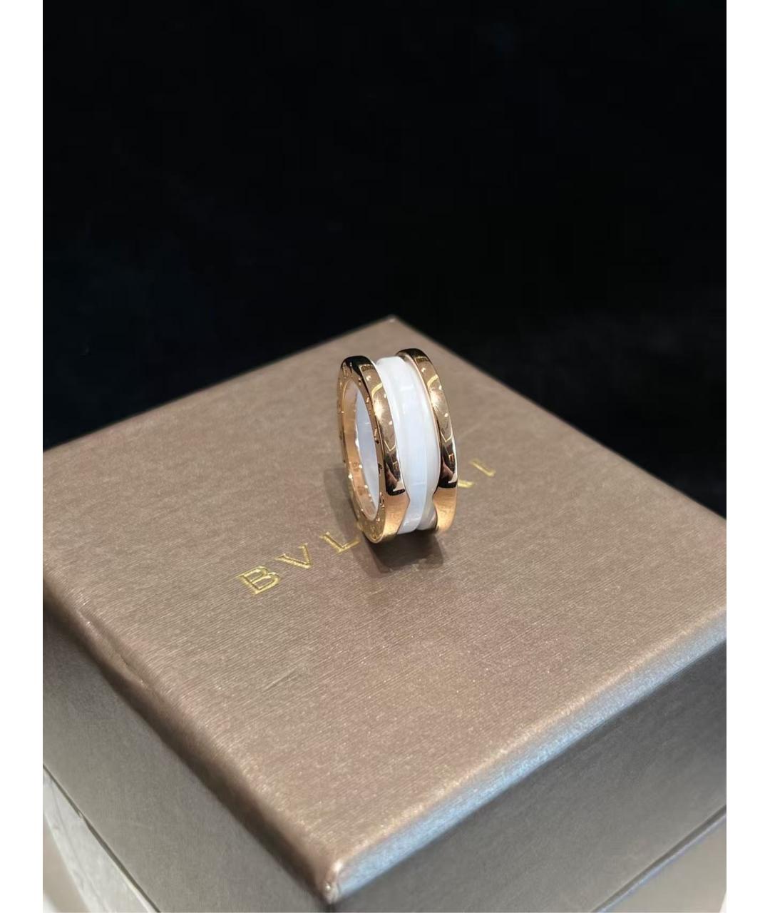 BVLGARI Белое кольцо из розового золота, фото 5