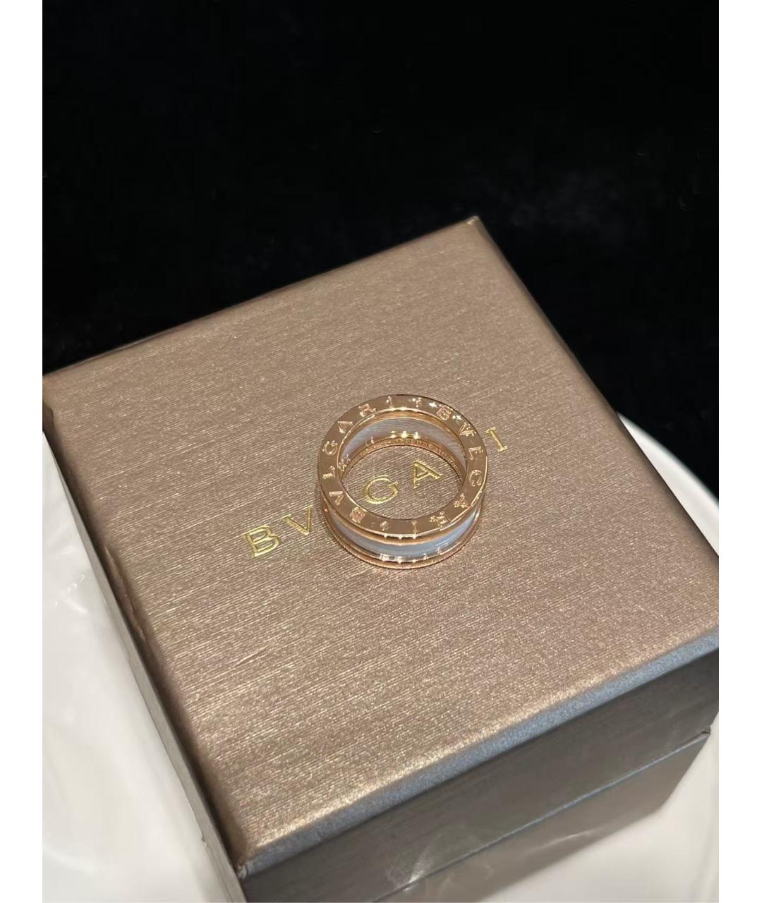 BVLGARI Белое кольцо из розового золота, фото 6