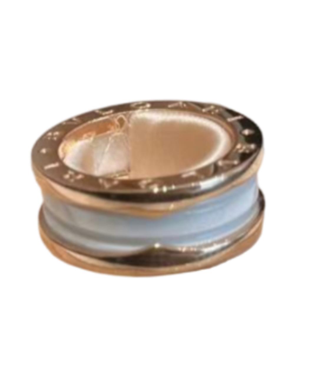 BVLGARI Белое кольцо из розового золота, фото 1
