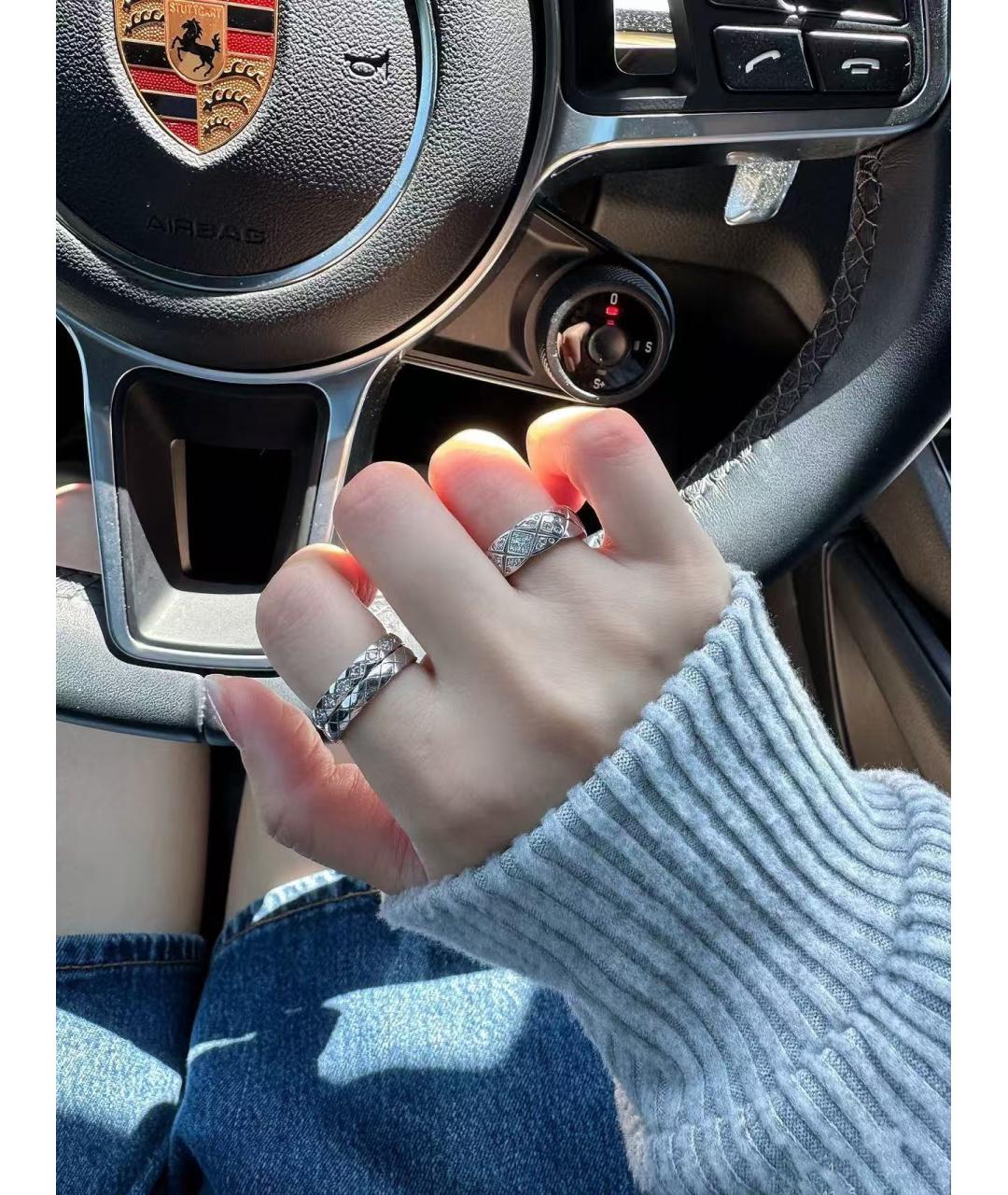 CHANEL Серебряное кольцо из белого золота, фото 6