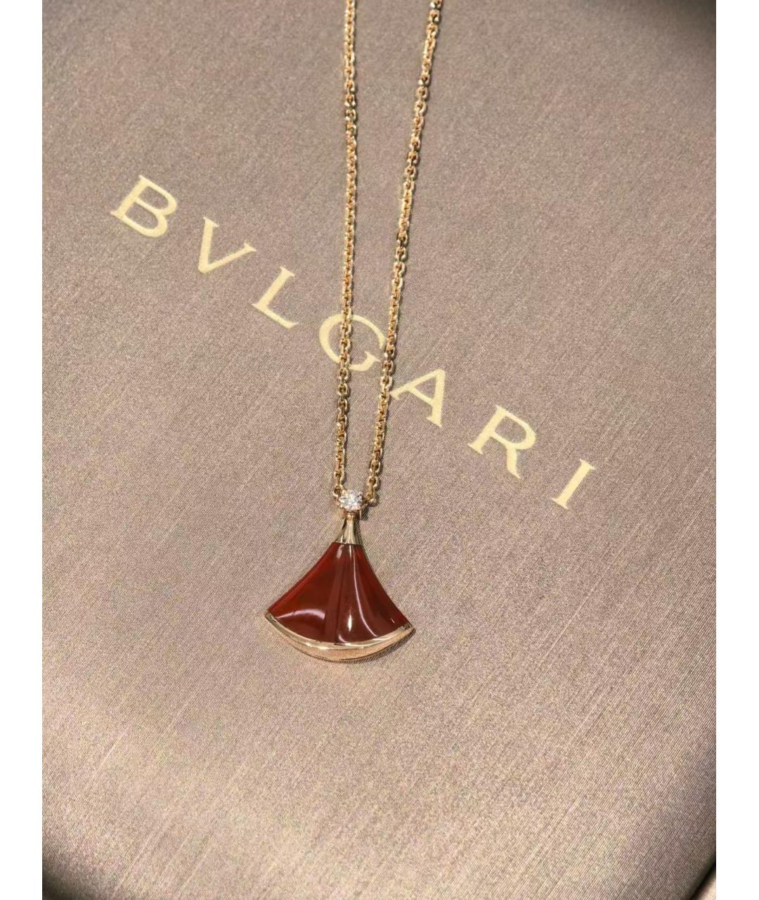 BVLGARI Красная подвеска из розового золота, фото 2