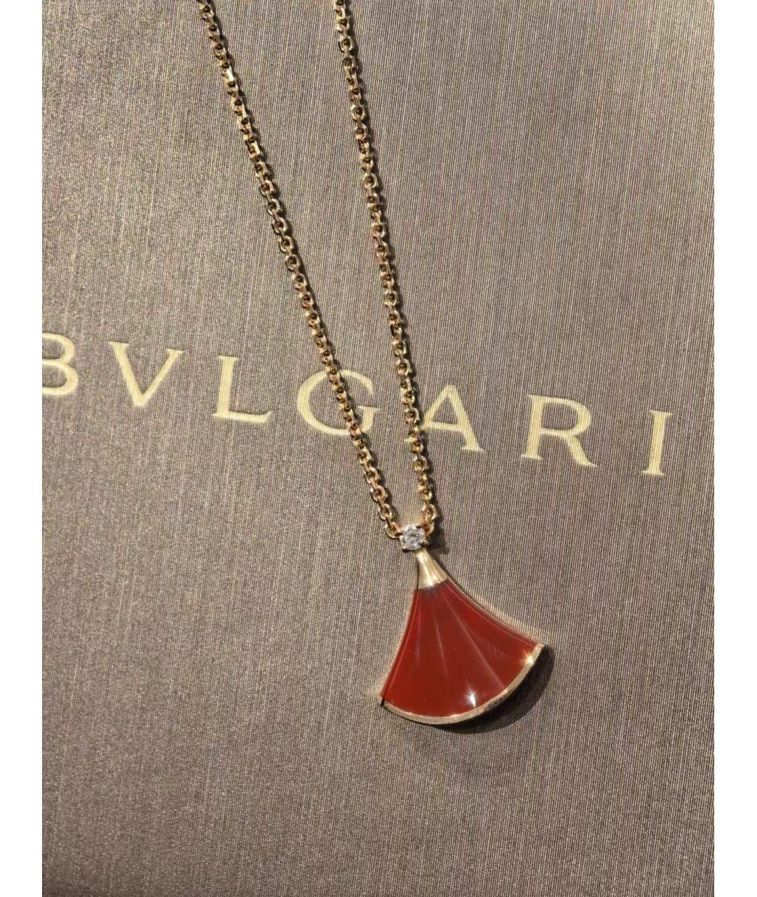 BVLGARI Красная подвеска из розового золота, фото 3