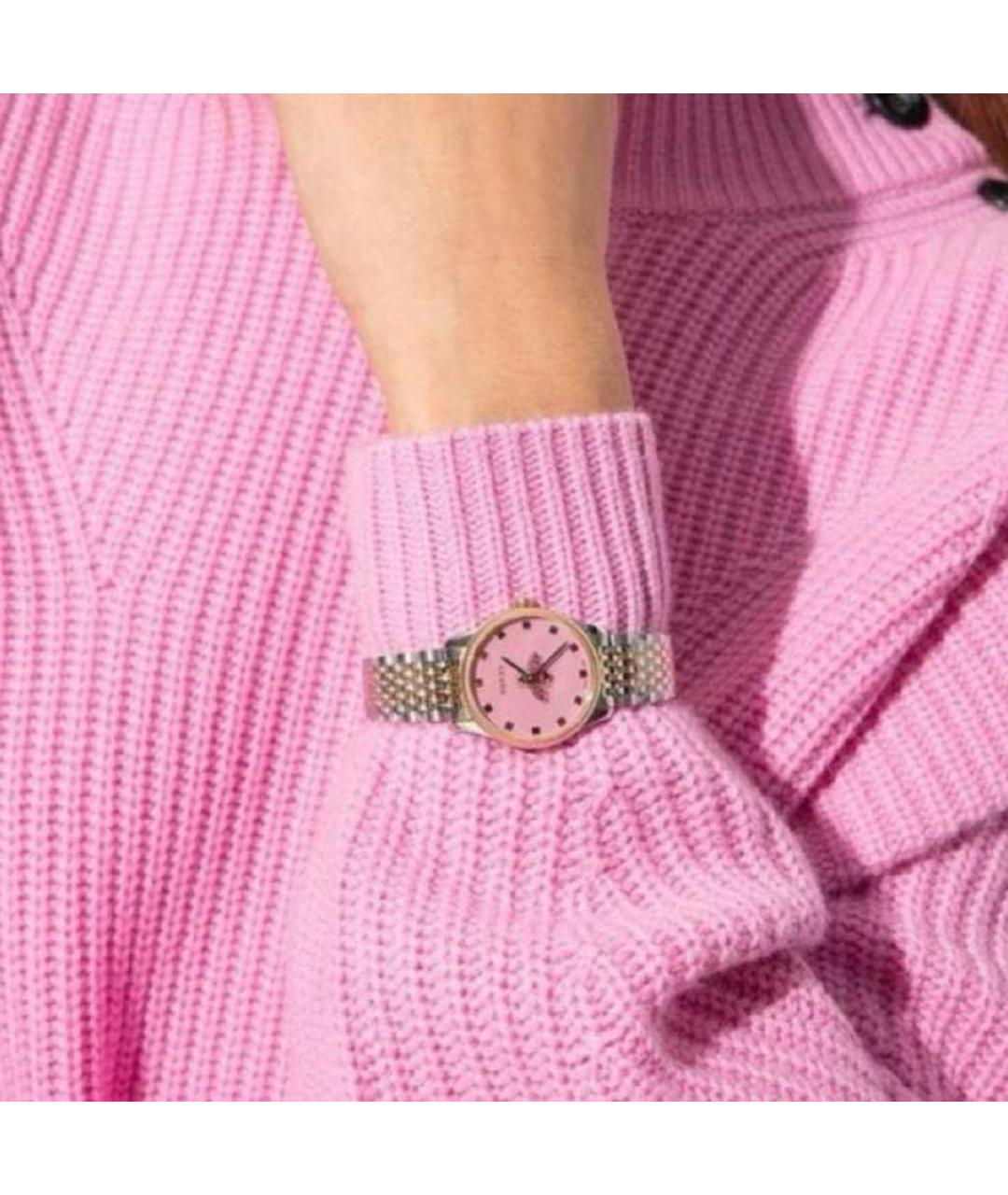 GUCCI Розовые стальные часы, фото 6