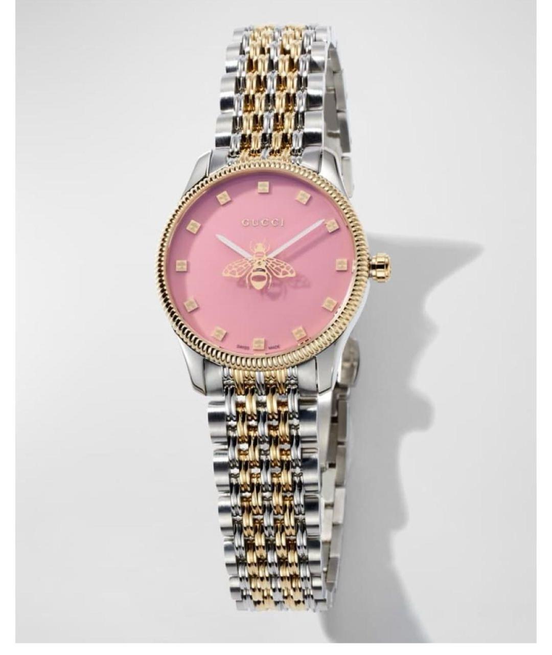GUCCI Розовые стальные часы, фото 7