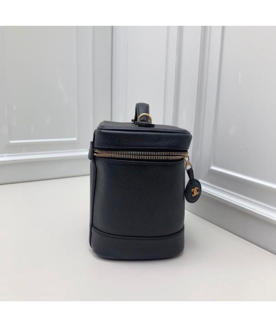 CHANEL Черная кожаная сумка через плечо, фото 7