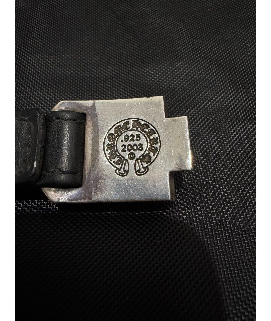 CHROME HEARTS Черный серебряный браслет, фото 3