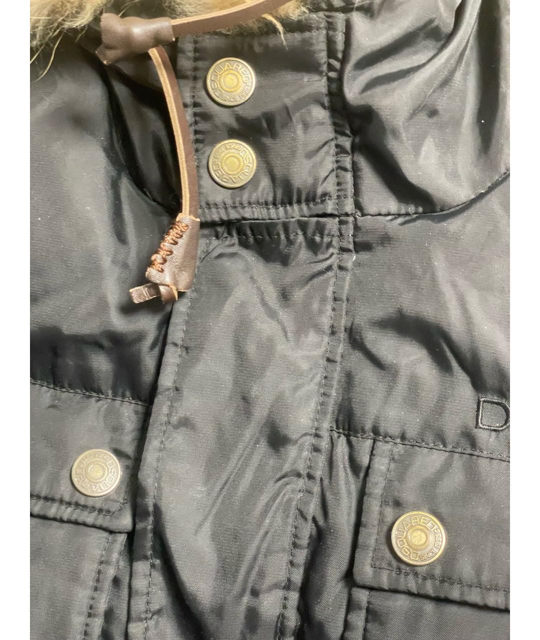 DSQUARED2 Черный полиамидовый пуховик, фото 4