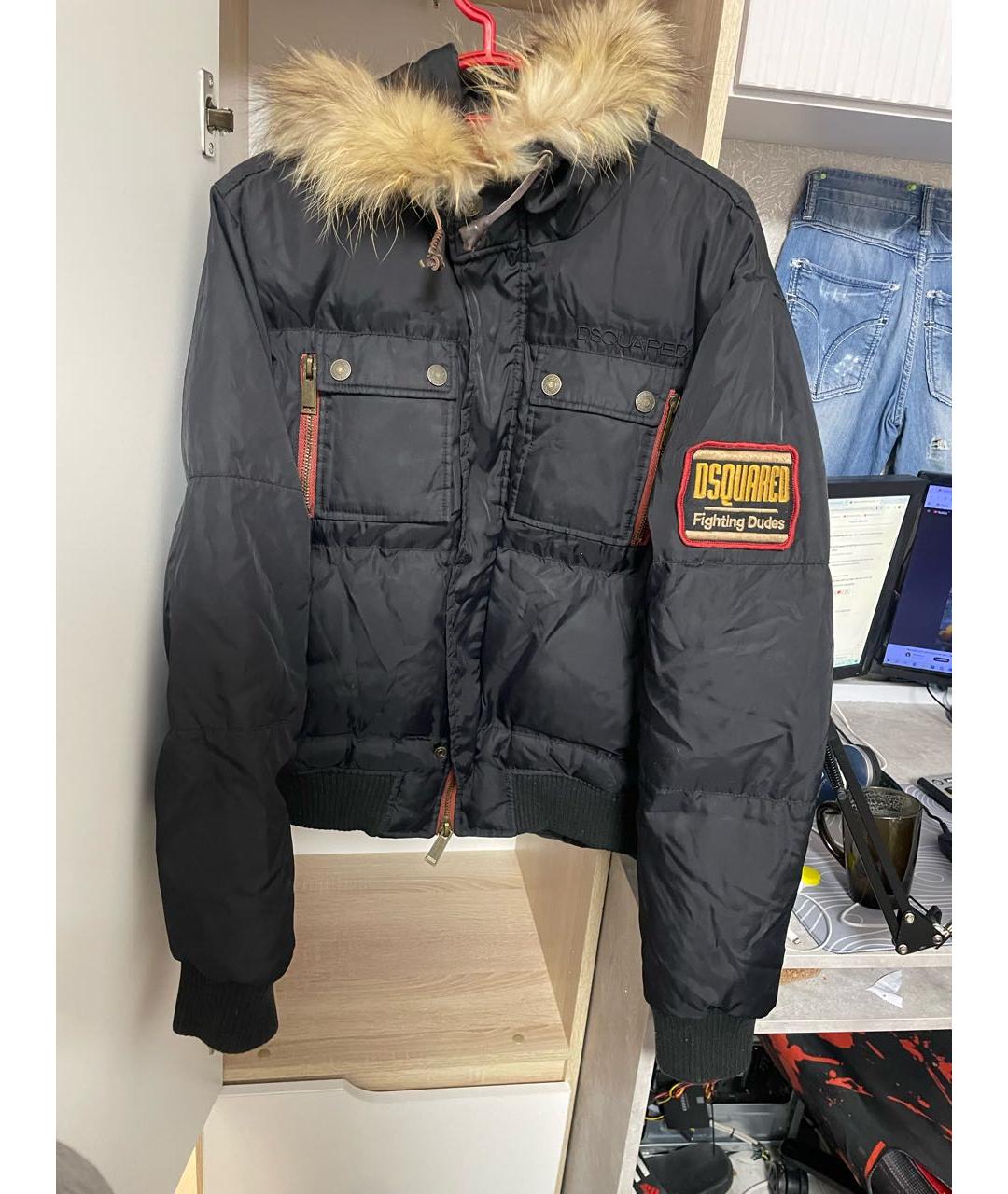 DSQUARED2 Черный полиамидовый пуховик, фото 9