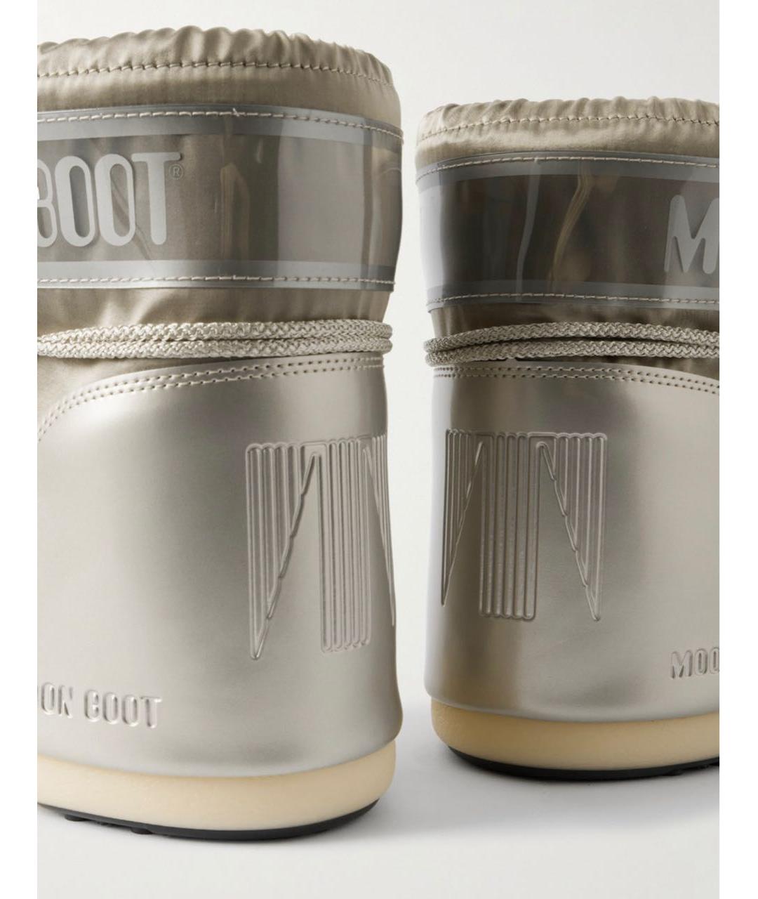 MOON BOOT Бежевые синтетические полусапоги, фото 3