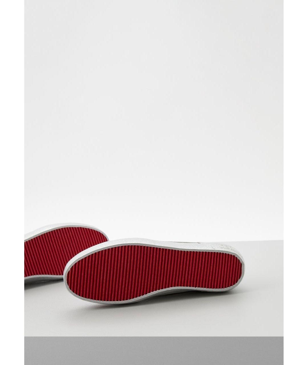 DIESEL Серебряные кеды, фото 4