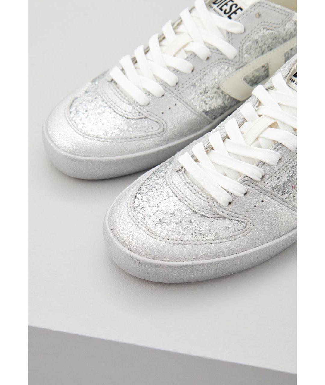 DIESEL Серебряные кеды, фото 2