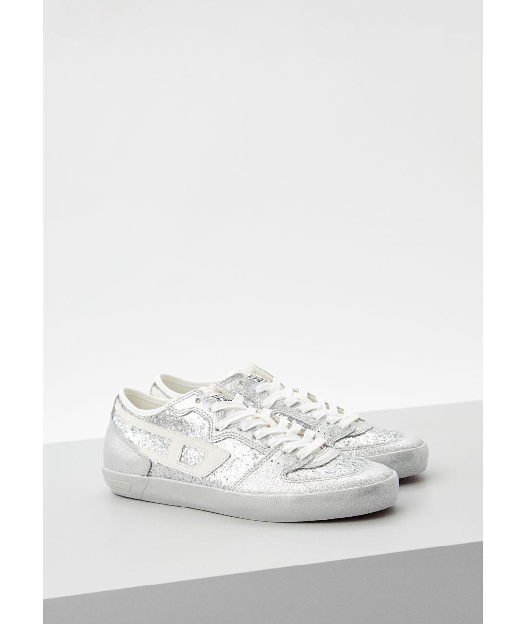 DIESEL Серебряные кеды, фото 3