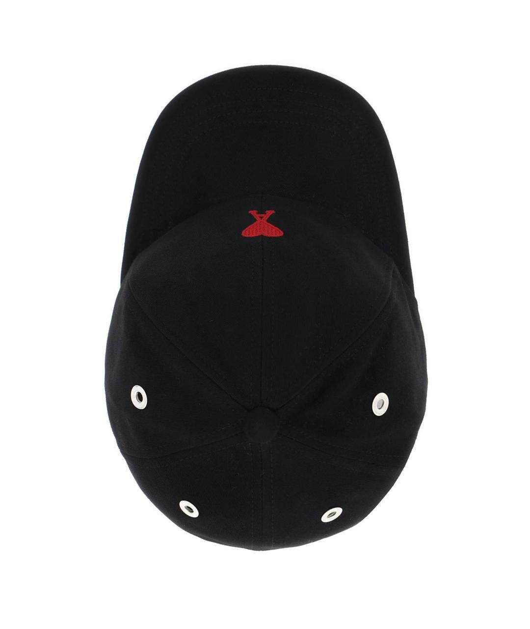 Ami Paris Черная хлопковая кепка, фото 3