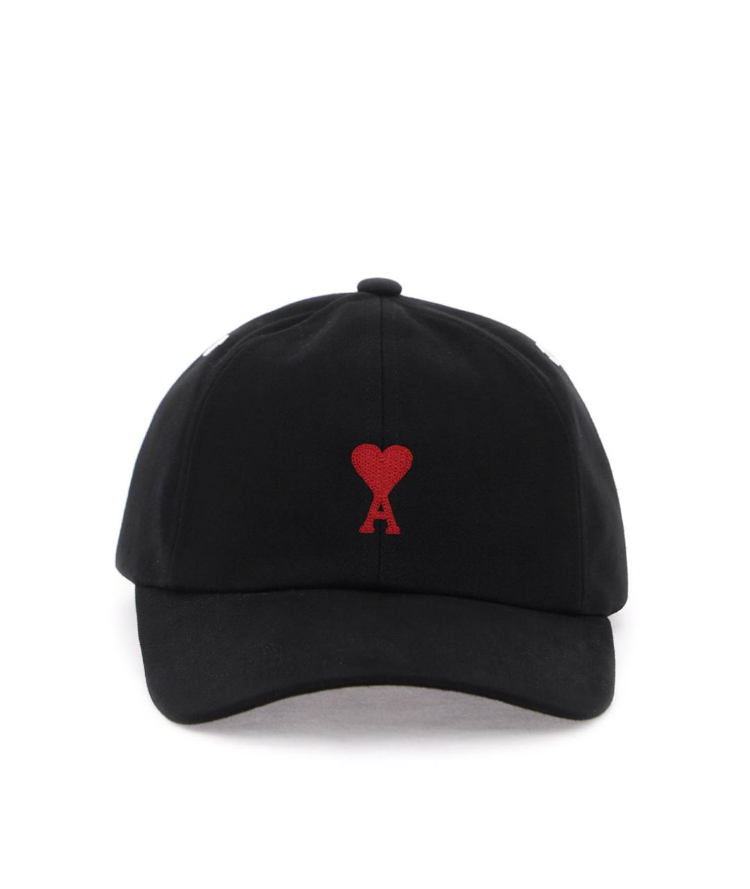 Ami Paris Черная хлопковая кепка, фото 2