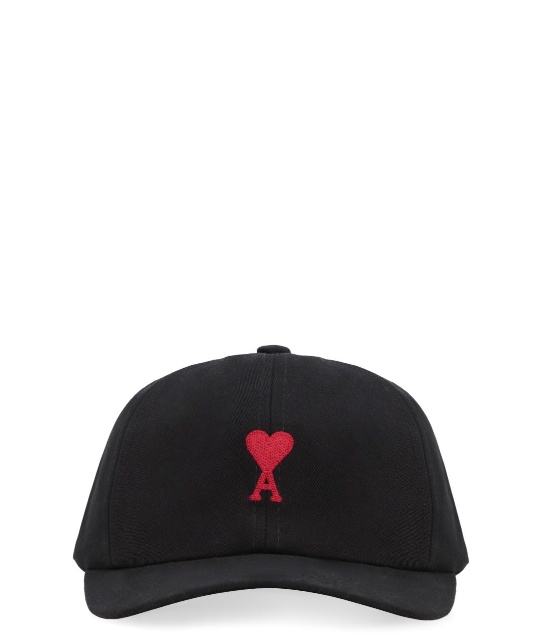 Ami Paris Черная хлопковая кепка, фото 1