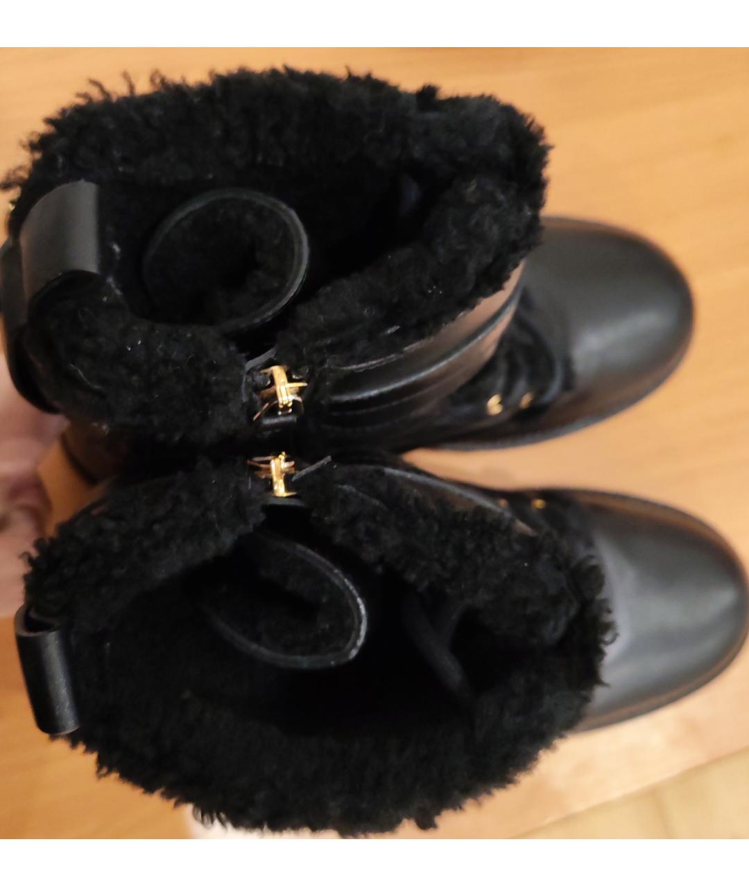 VERSACE Черные кожаные ботинки, фото 3