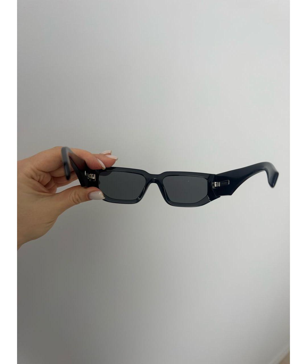 PRADA Черные пластиковые солнцезащитные очки, фото 4