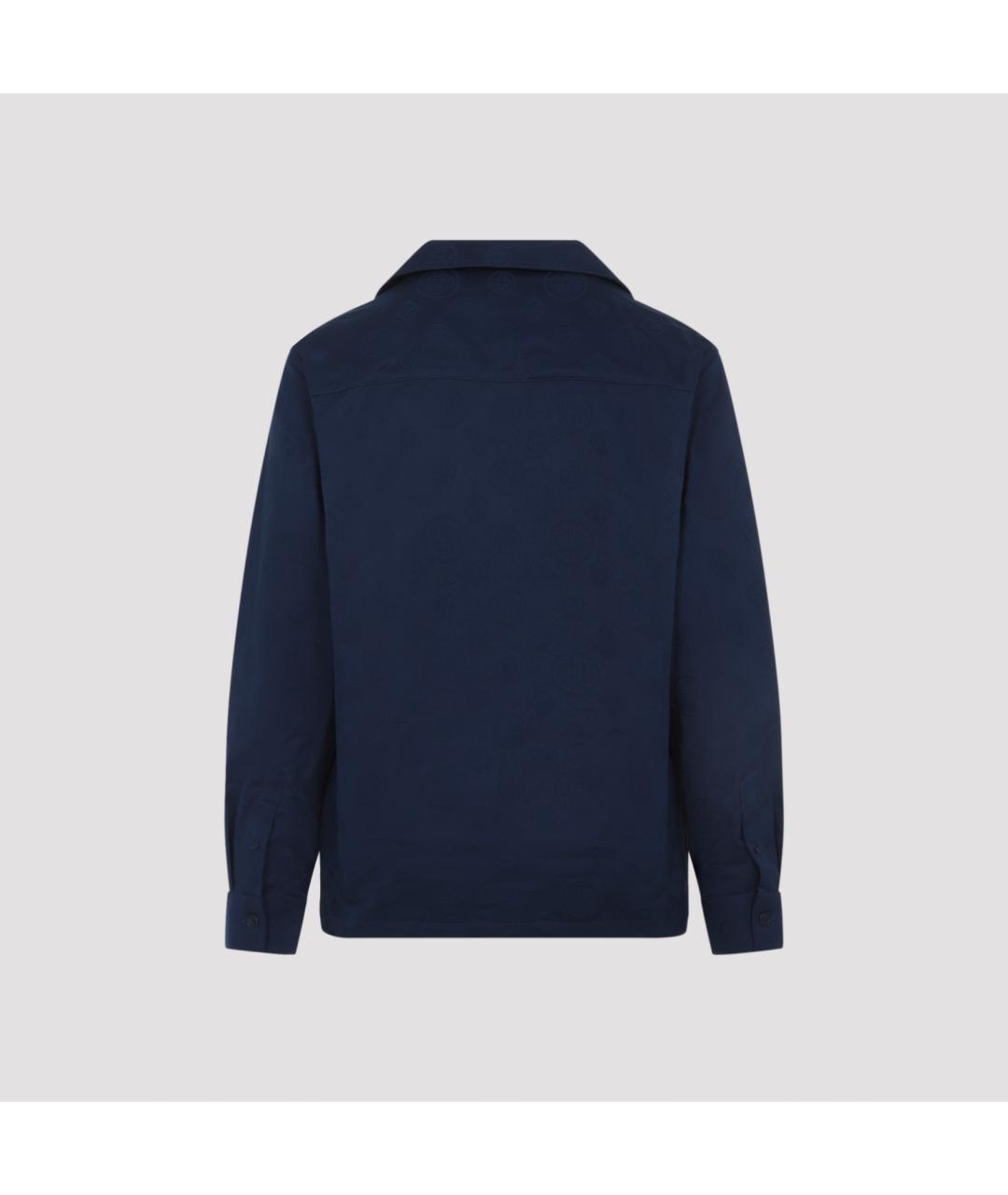 CASABLANCA Синяя хлопковая кэжуал рубашка, фото 3