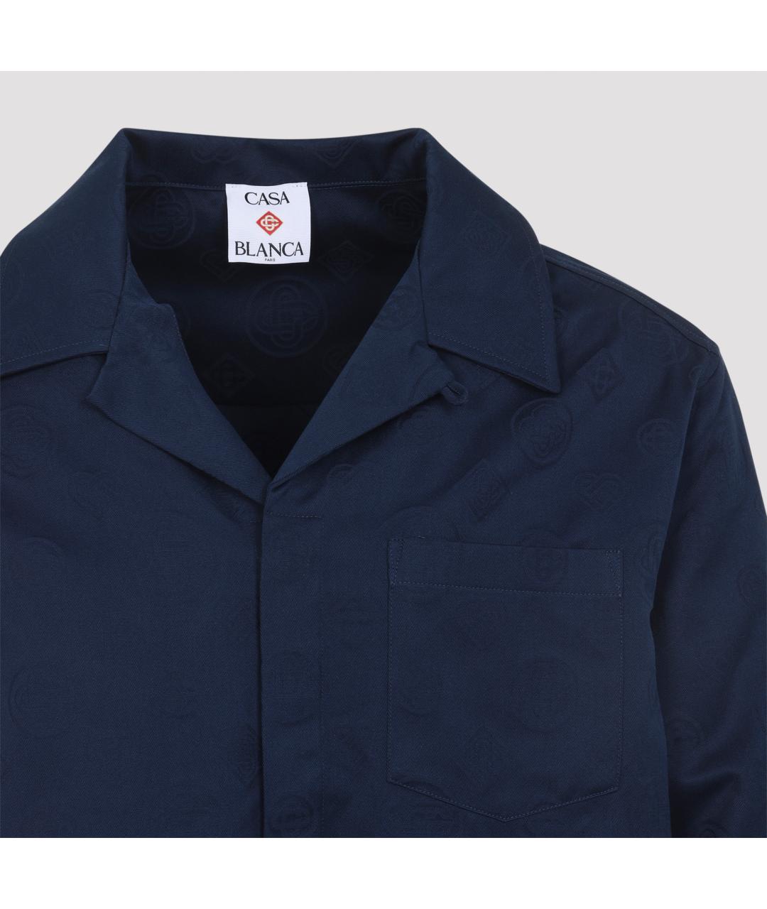 CASABLANCA Синяя хлопковая кэжуал рубашка, фото 4
