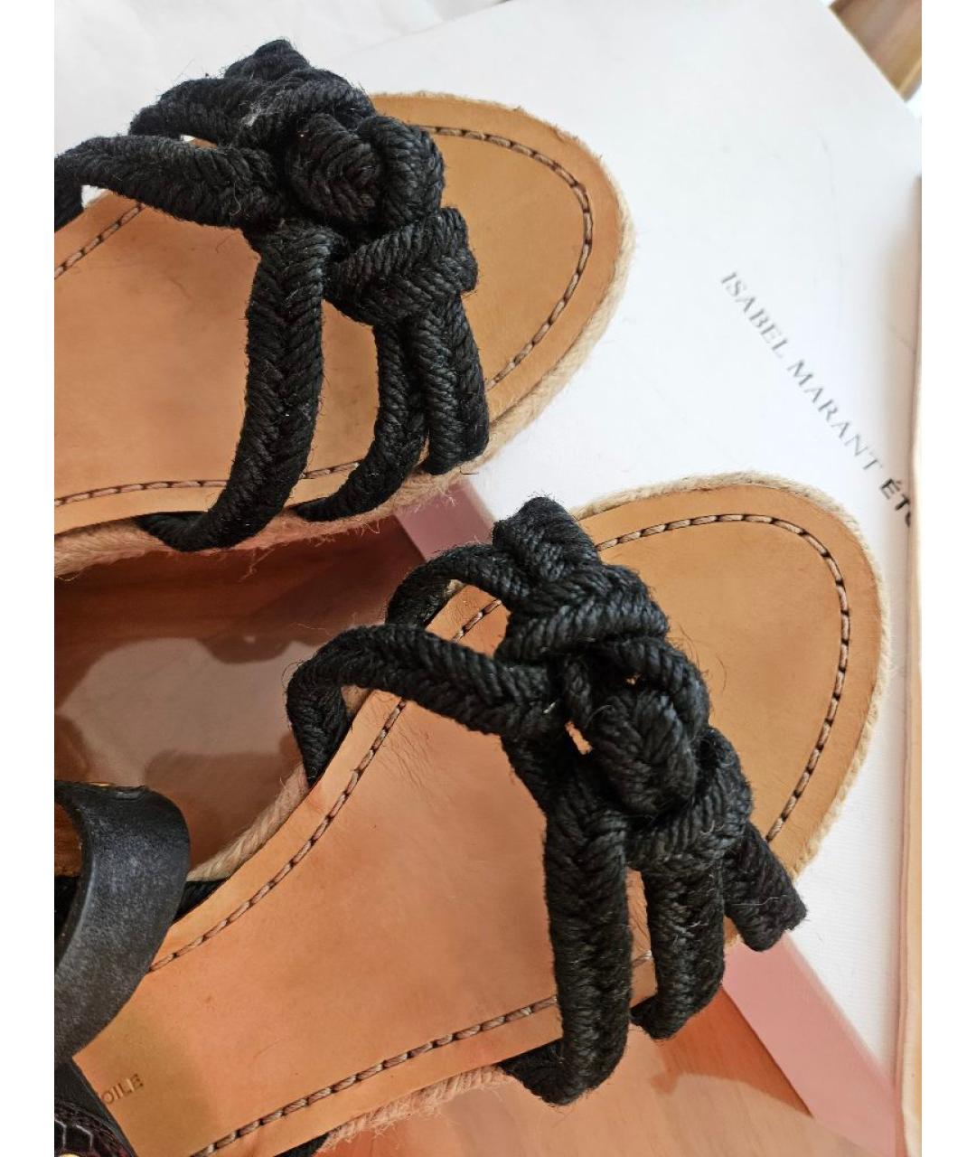 ISABEL MARANT Черные кожаные сандалии, фото 3