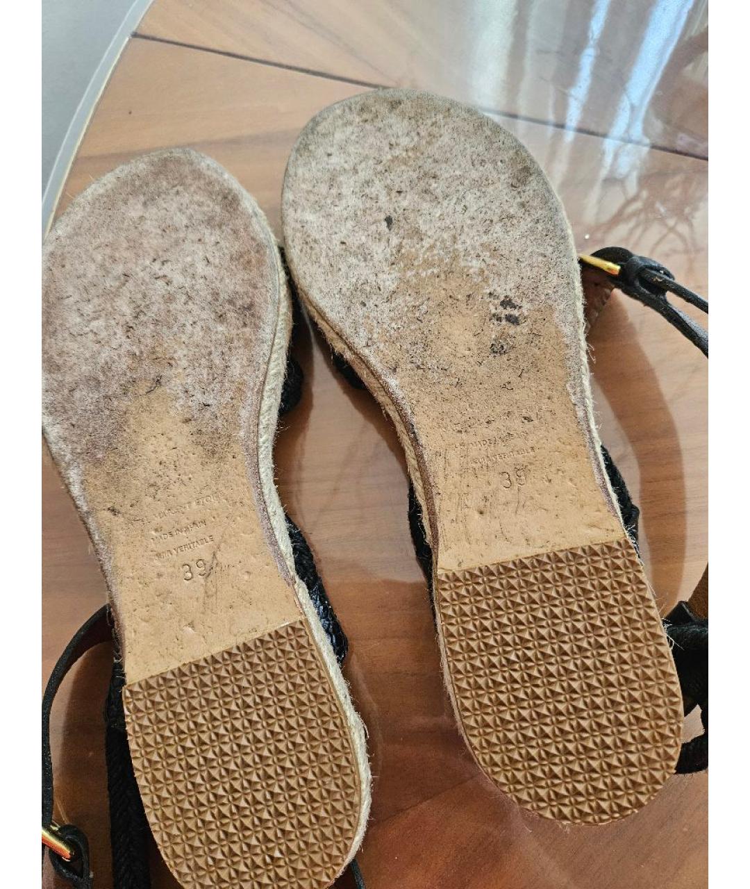 ISABEL MARANT Черные кожаные сандалии, фото 8