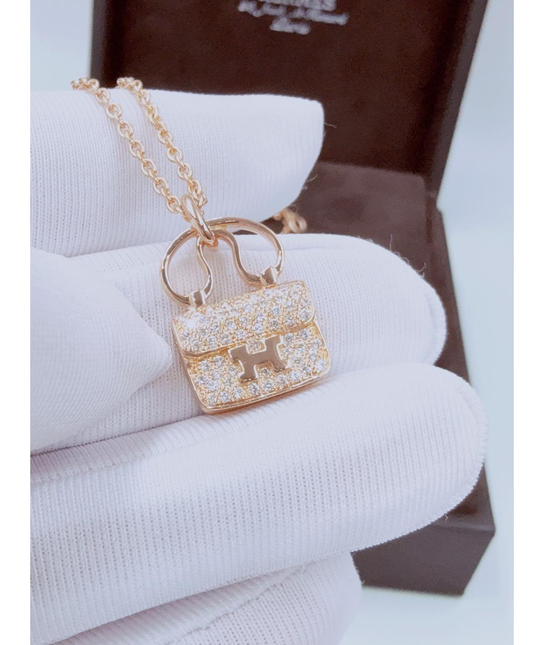 HERMES Золотая подвеска из розового золота, фото 4