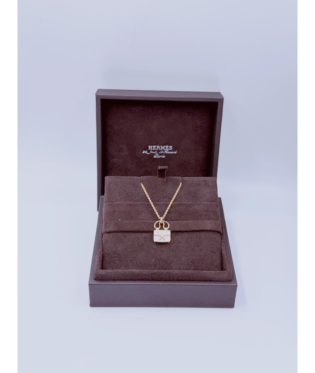 HERMES Золотая подвеска из розового золота, фото 8