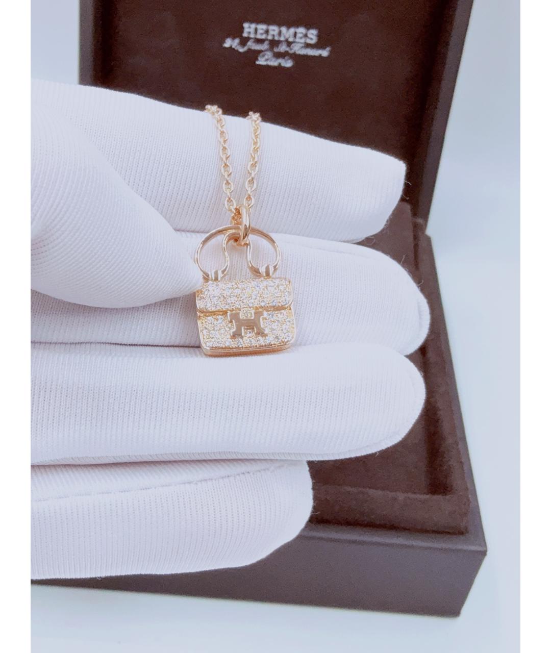 HERMES Золотая подвеска из розового золота, фото 3