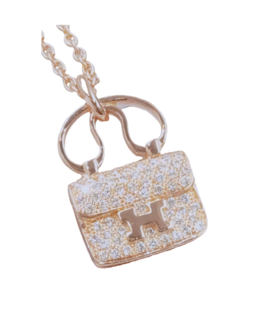 HERMES Золотая подвеска из розового золота, фото 2