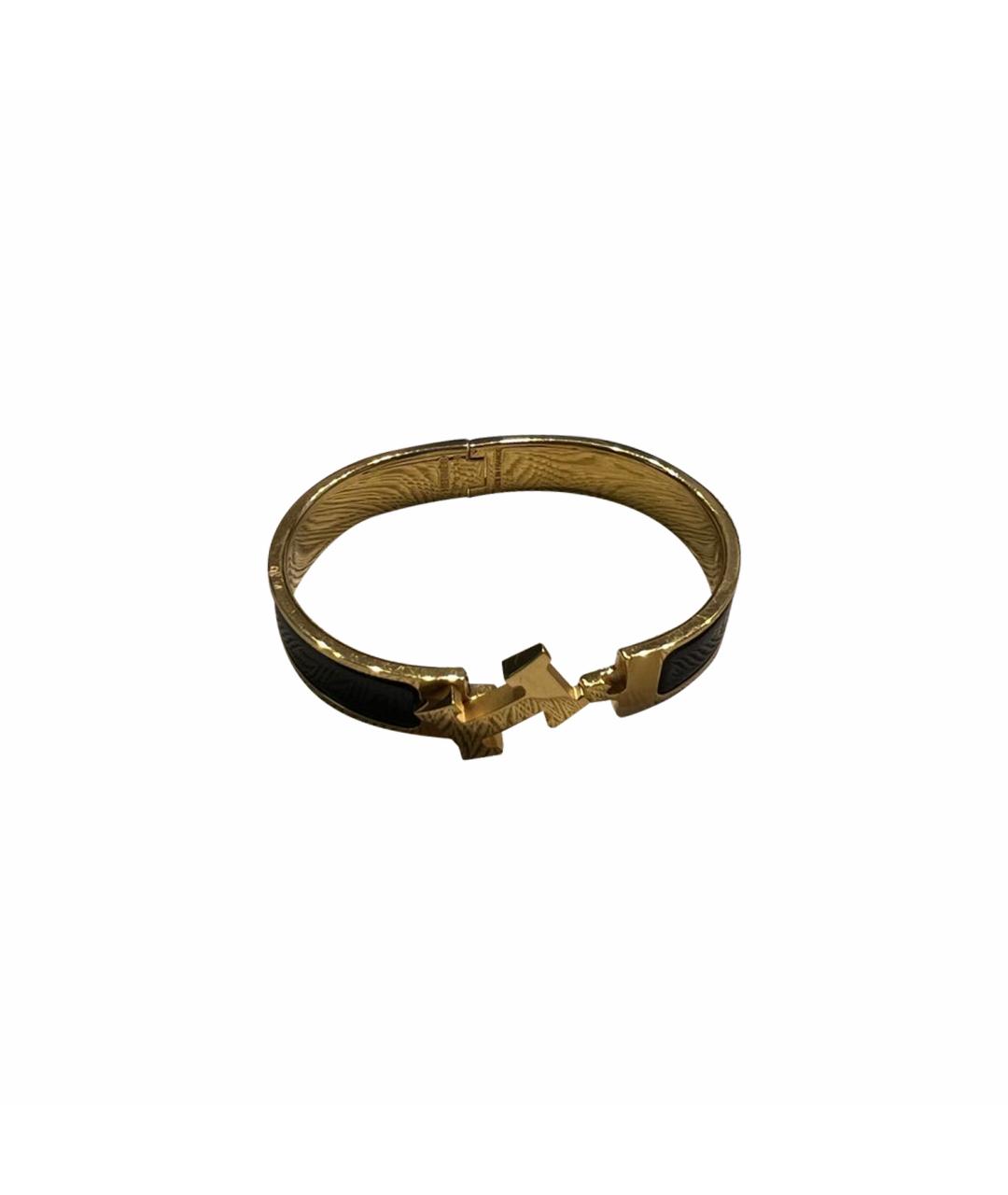 HERMES Черный металлический браслет, фото 1