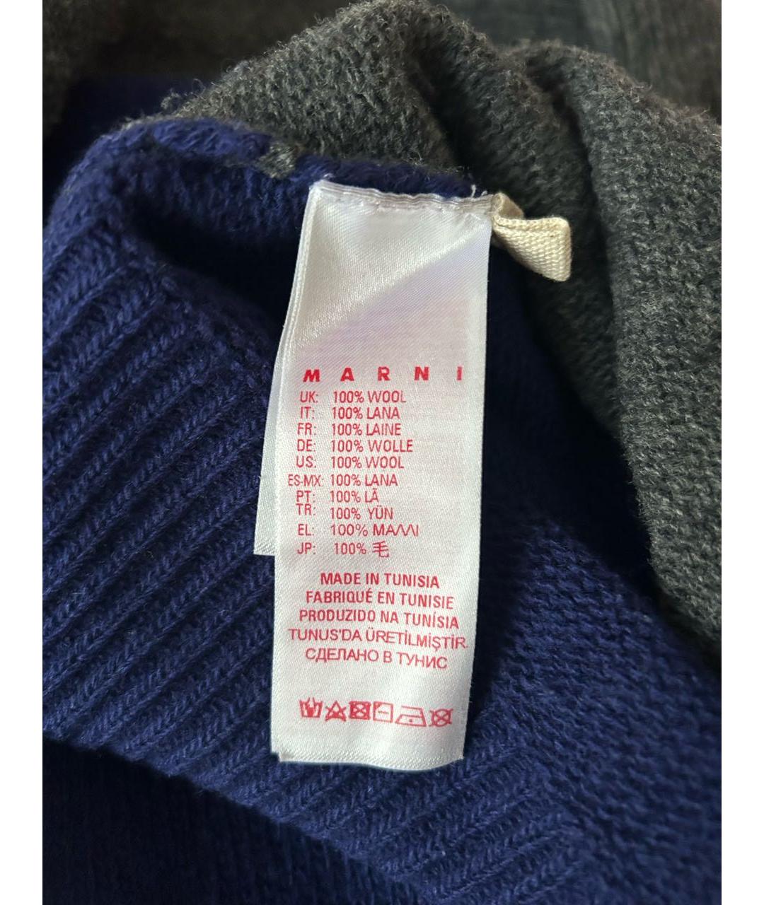 MARNI Серый шерстяной джемпер / свитер, фото 4