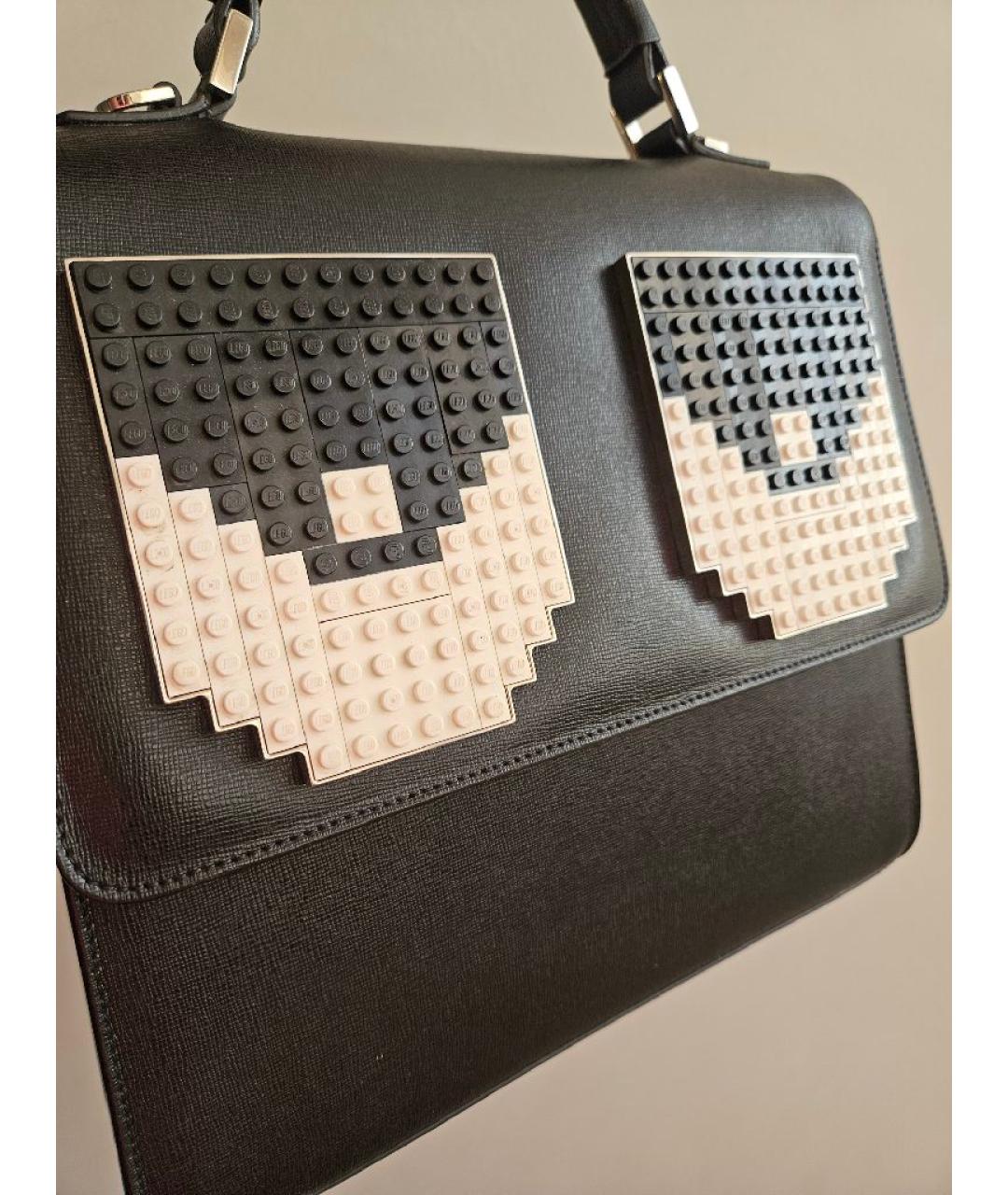 12 STOREEZ Черная сумка с короткими ручками из лакированной кожи, фото 7