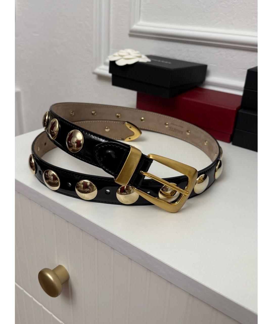 KHAITE Черный пелетеный ремень, фото 7