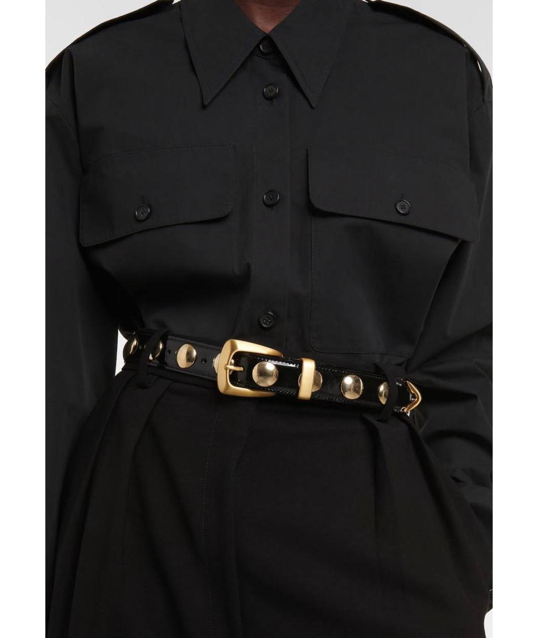 KHAITE Черный пелетеный ремень, фото 2