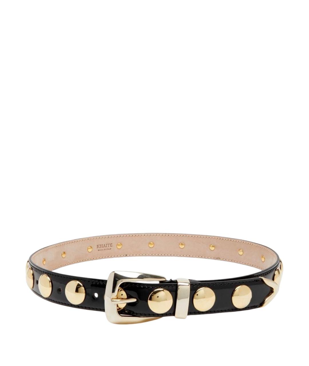 KHAITE Черный пелетеный ремень, фото 1