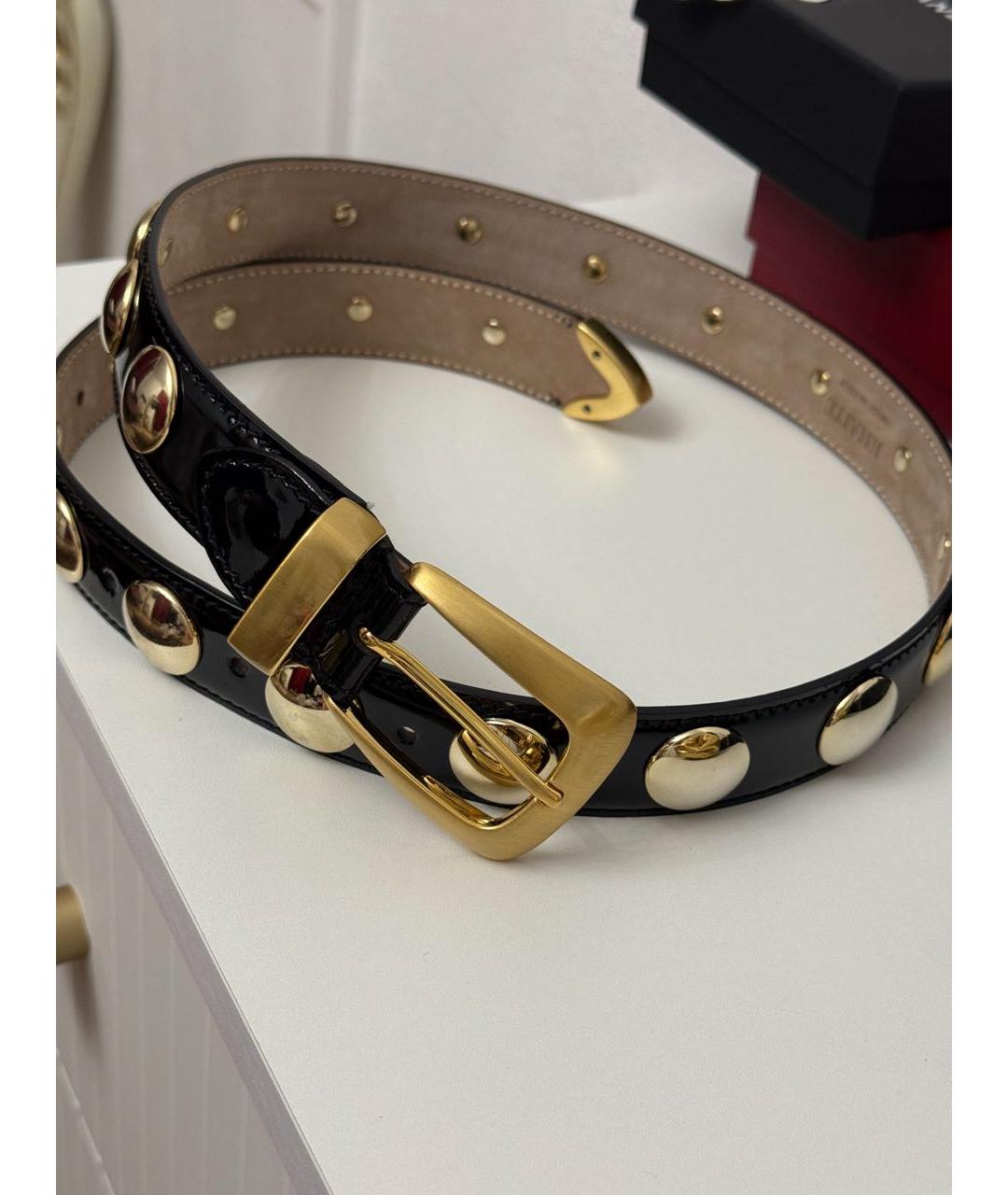 KHAITE Черный пелетеный ремень, фото 3