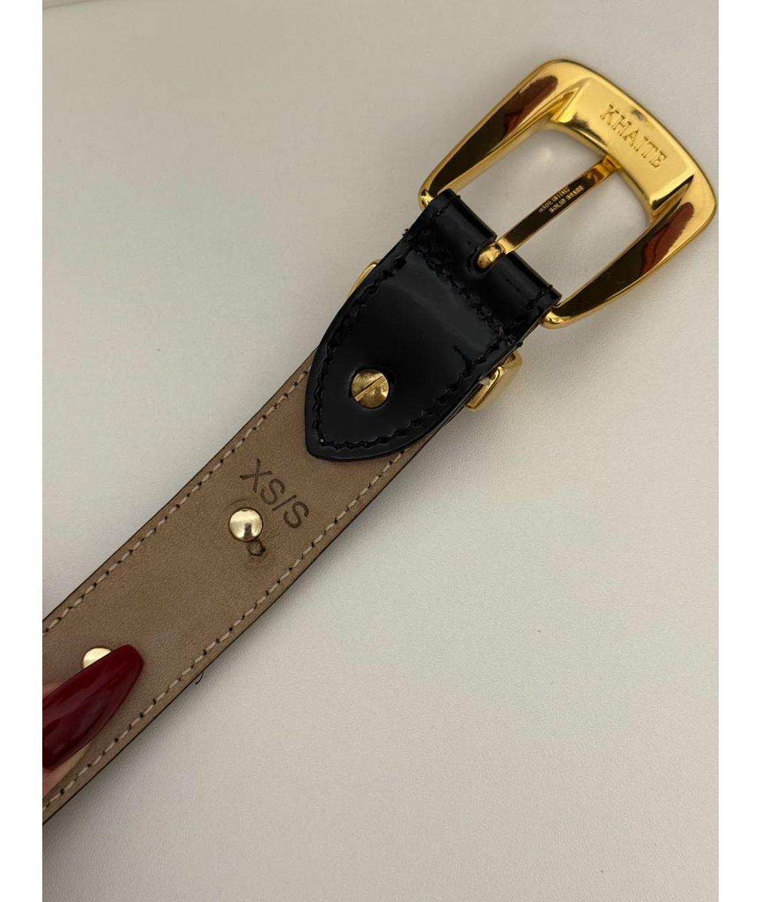 KHAITE Черный пелетеный ремень, фото 6