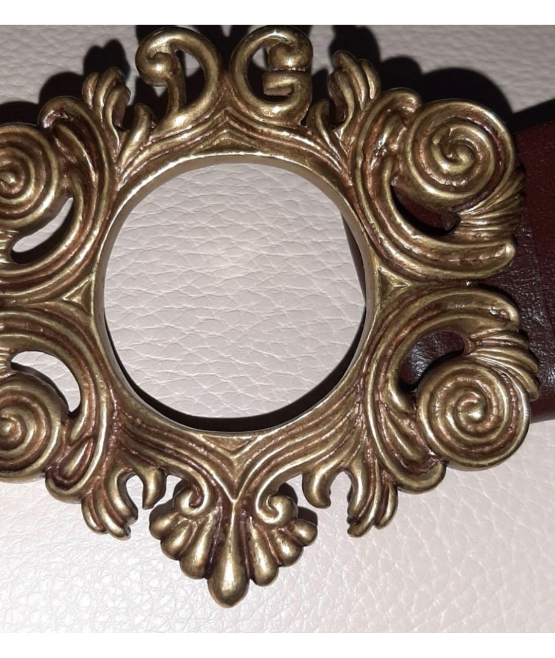 DOLCE&GABBANA Коричневый кожаный ремень, фото 8