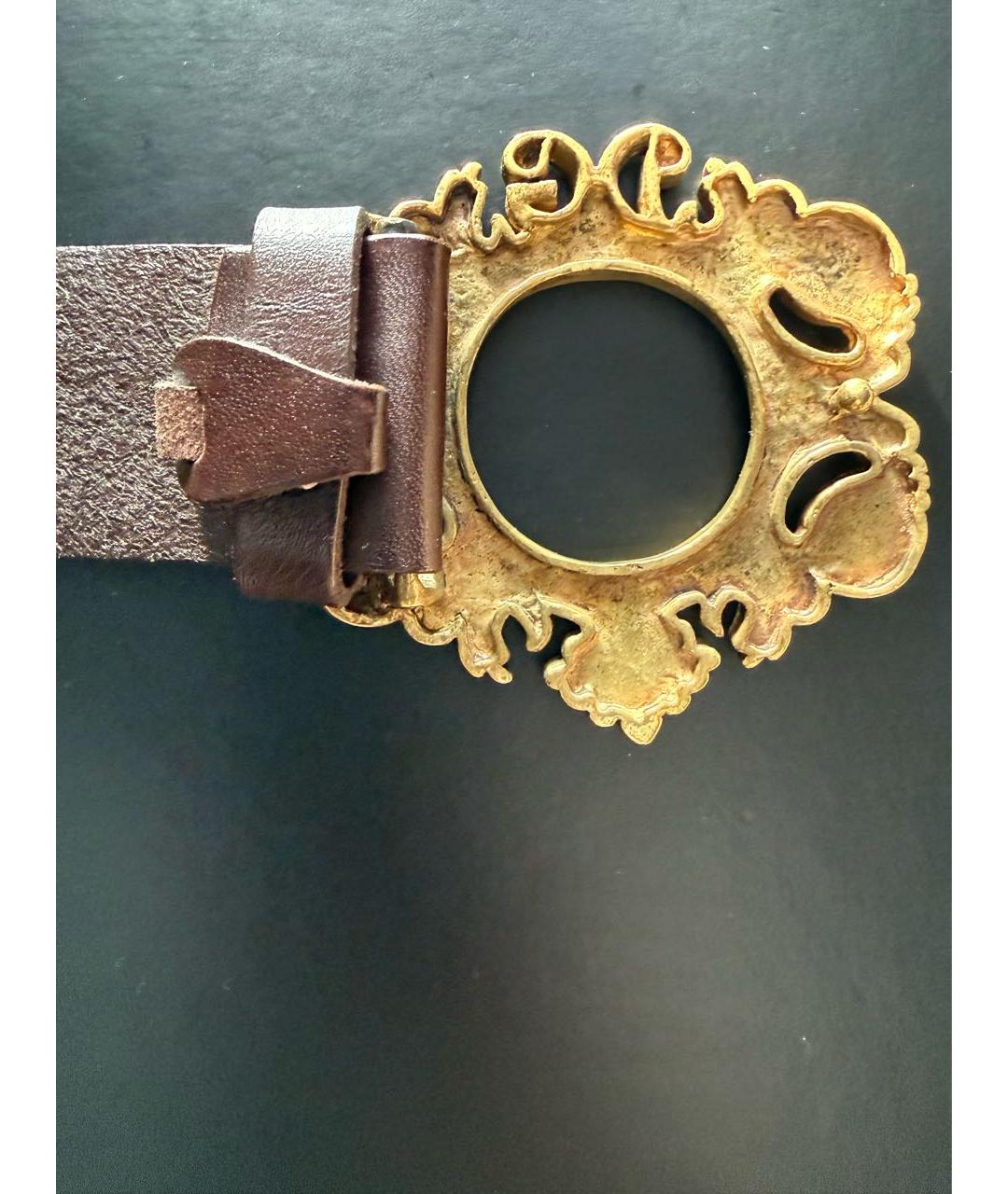 DOLCE&GABBANA Коричневый кожаный ремень, фото 2