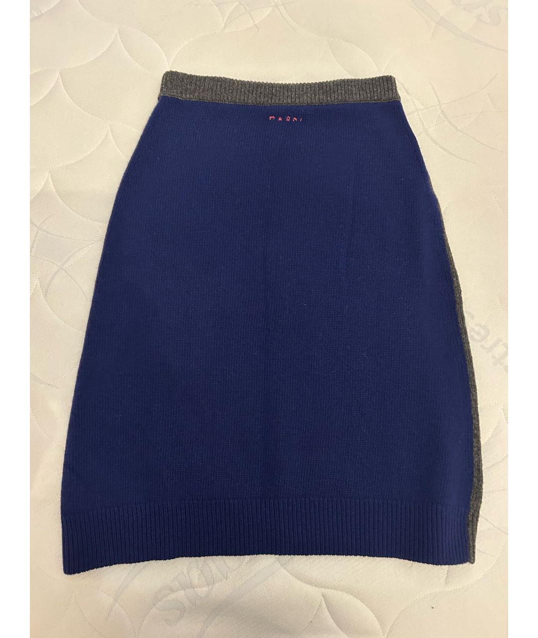 MARNI Серая шерстяная юбка миди, фото 2