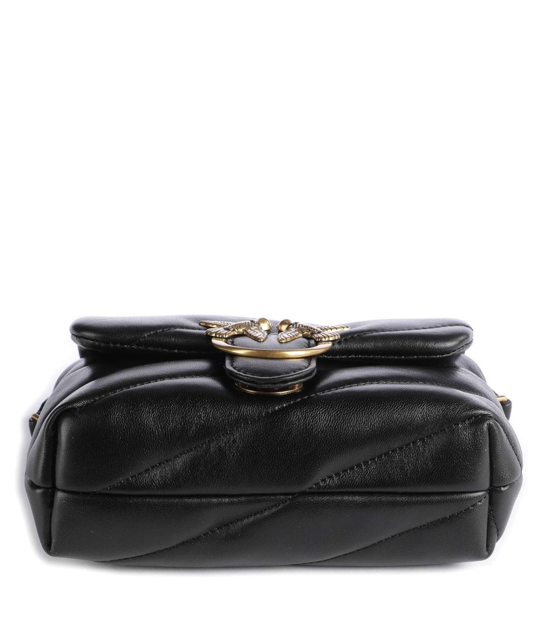 PINKO Черная кожаная сумка через плечо, фото 3