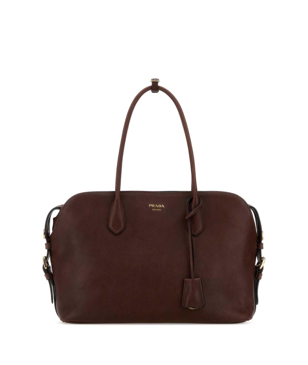 PRADA Коричневая кожаная сумка тоут, фото 1