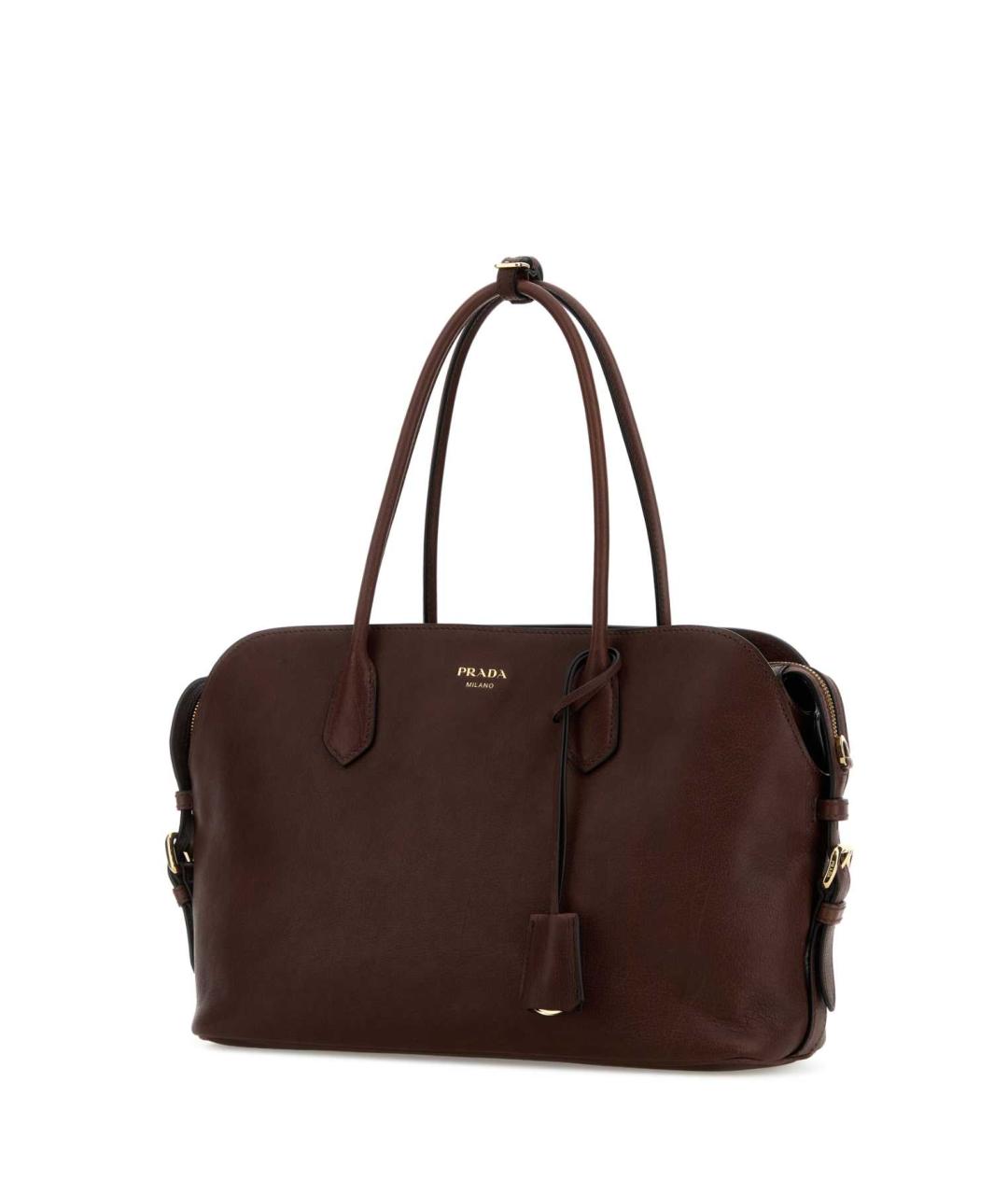 PRADA Коричневая кожаная сумка тоут, фото 2