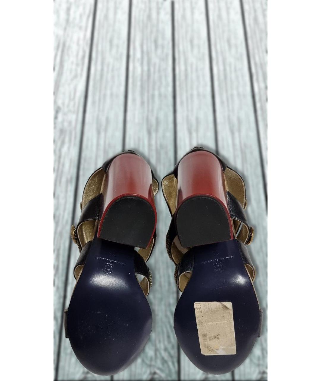 TOMMY HILFIGER Мульти кожаные босоножки, фото 4