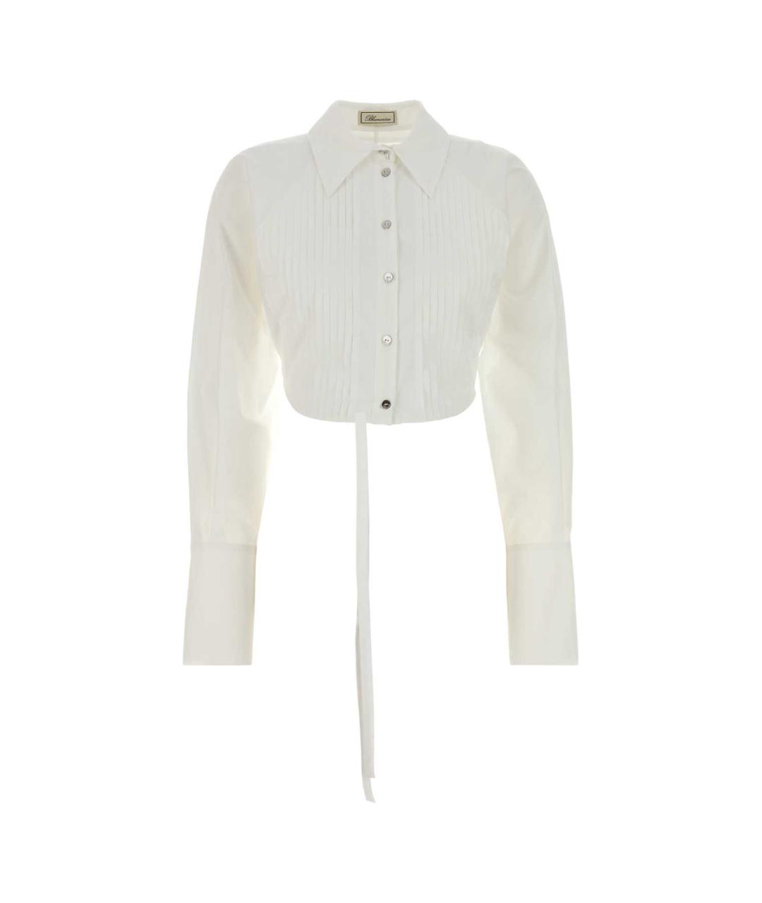 BLUMARINE Белая хлопковая рубашка, фото 1
