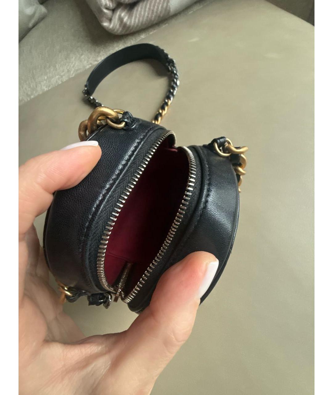 CHANEL Черная кожаная сумка через плечо, фото 3