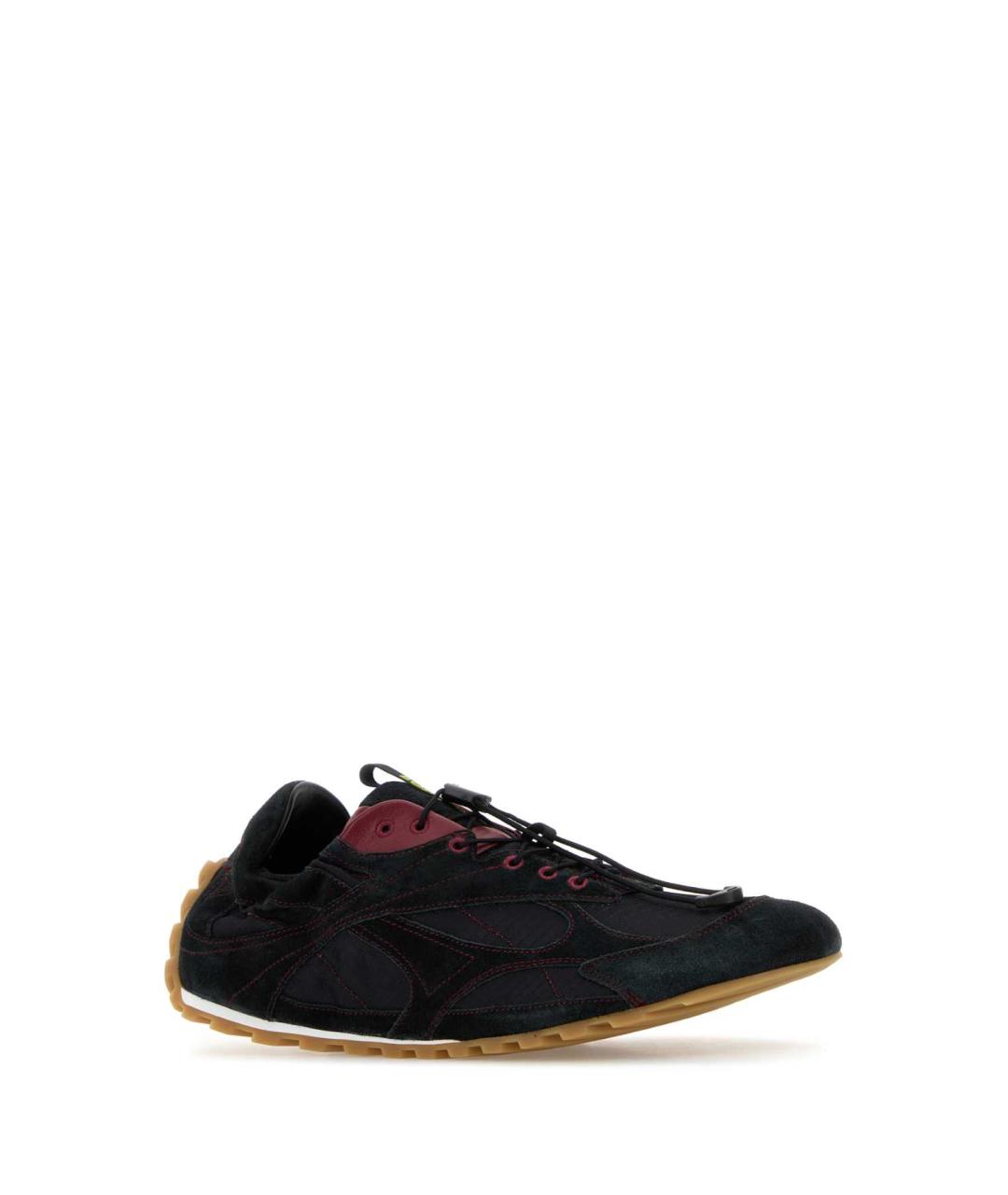 BOTTEGA VENETA Черные замшевые низкие кроссовки / кеды, фото 2