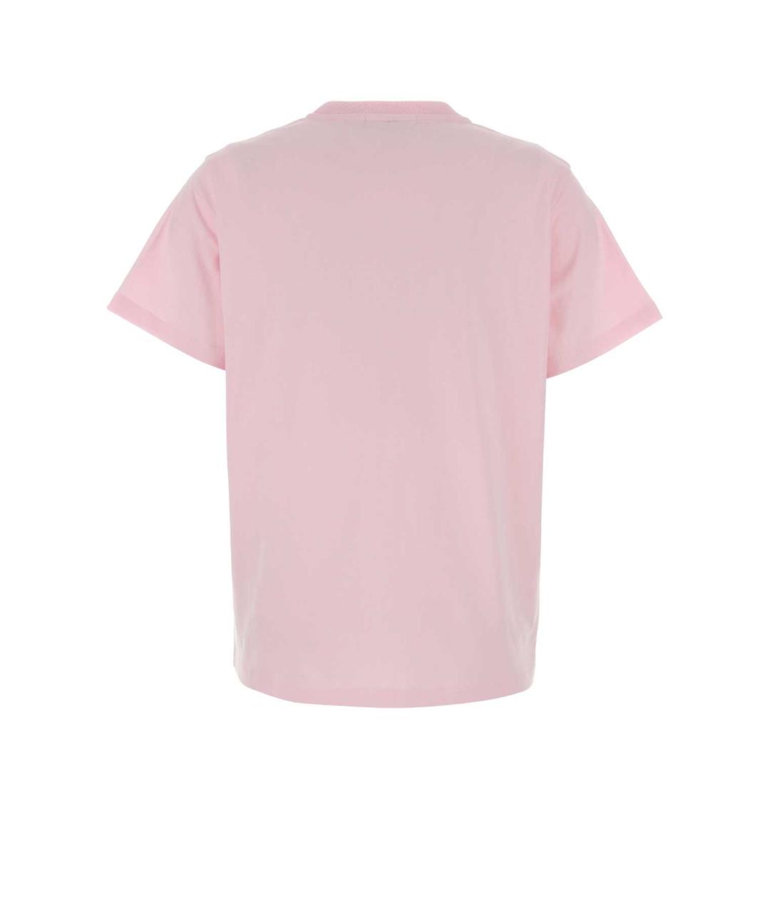 GANNI Розовая хлопковая футболка, фото 2