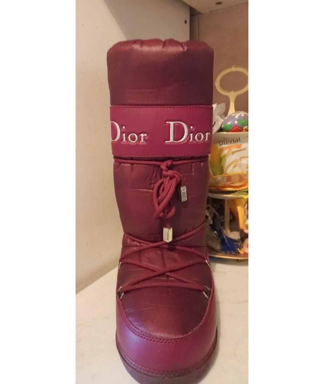 CHRISTIAN DIOR Бордовые полусапоги, фото 3